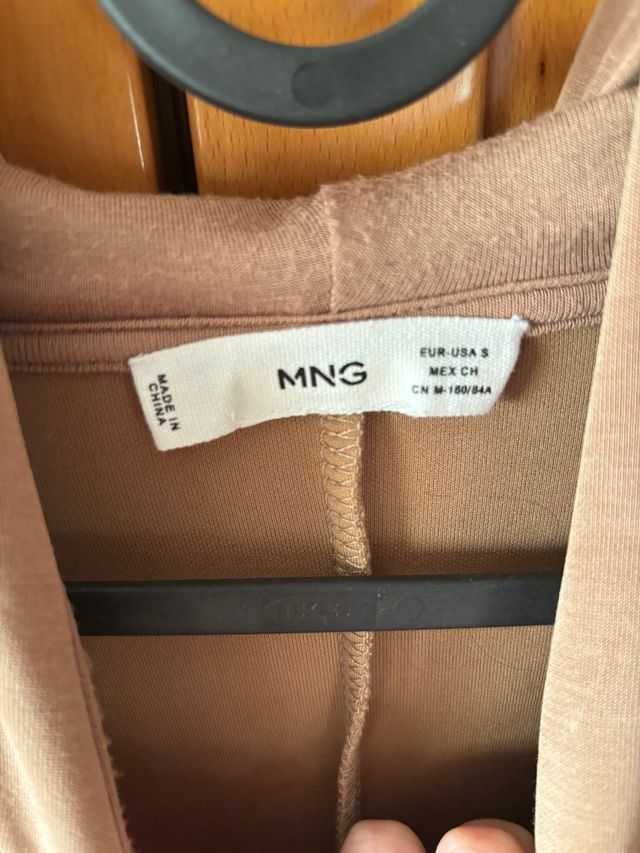 Sudadera capucha Mango beige - Talla S