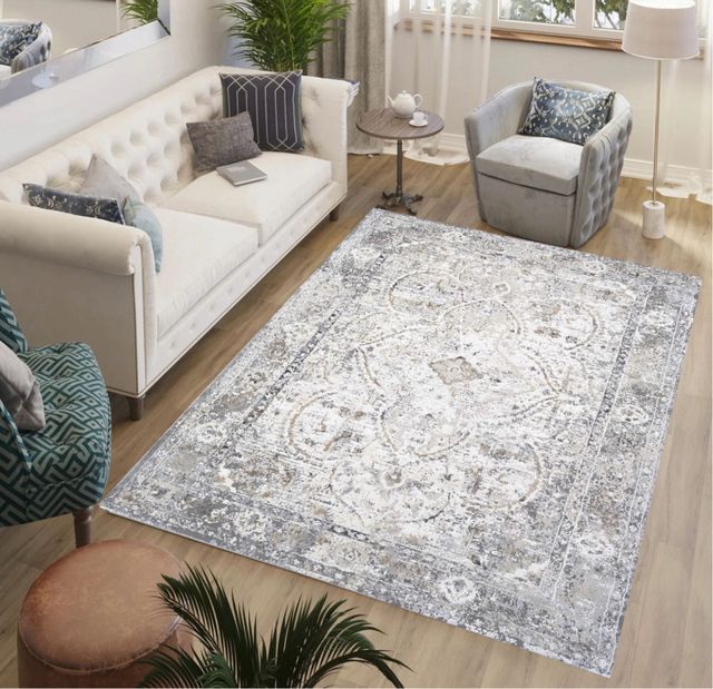 Tappeto moderno 300x400 cm grigio beige