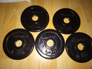 Discos peso 1kg - 5 unidades