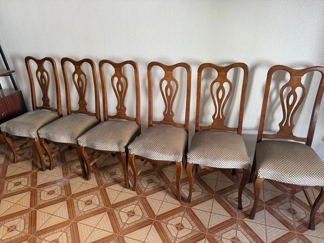 6 Sillas Comedor Madera Estilo Antiguo
