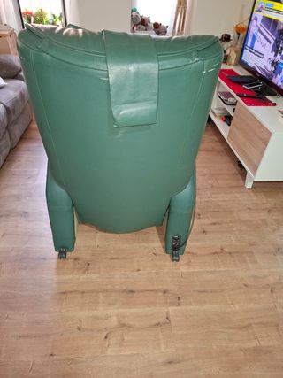Sillón masaje piel verde