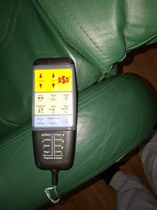 Sillón masaje piel verde