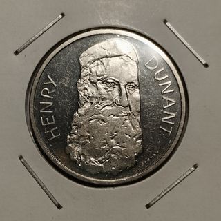 Suiza 5 Francos 1978 Henry Dunant – Conmemorativa.