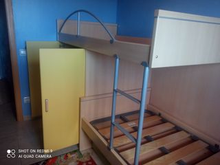 Cama litera infantil amarilla
