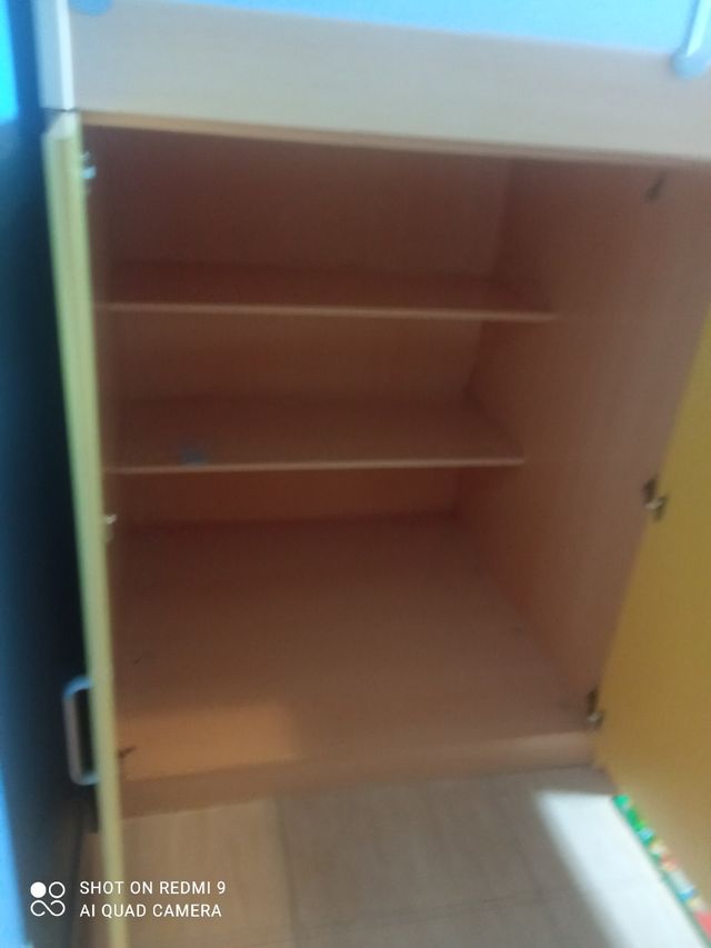 Cama litera infantil amarilla