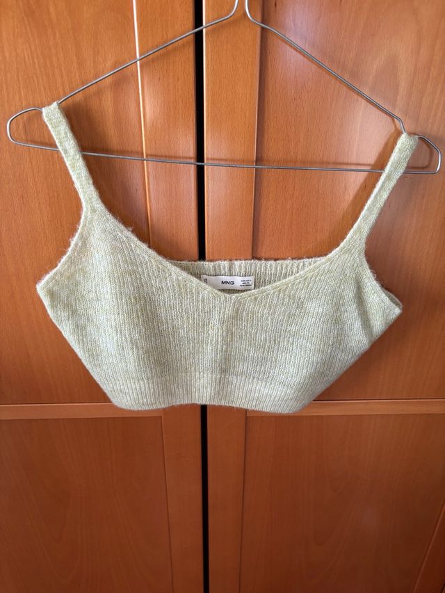 Top Mango verde - Talla S