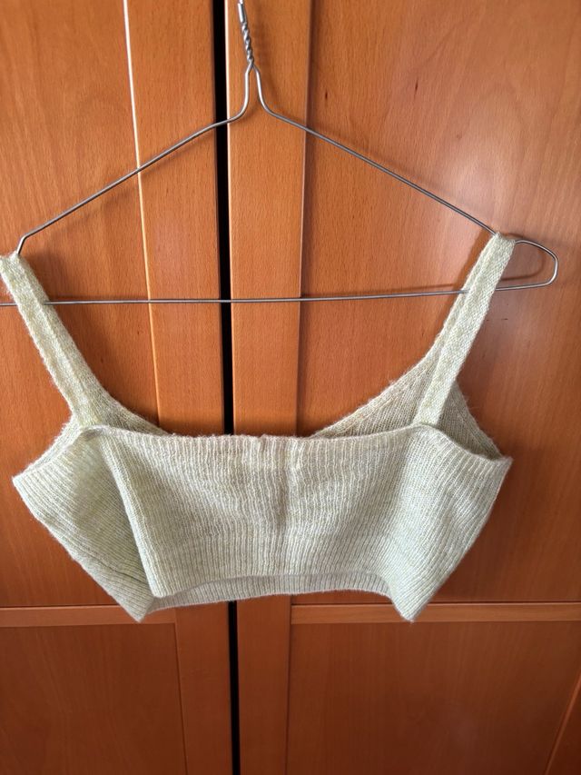 Top Mango verde - Talla S