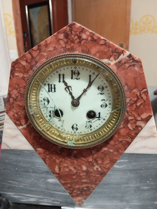 Reloj Art Decó mármol