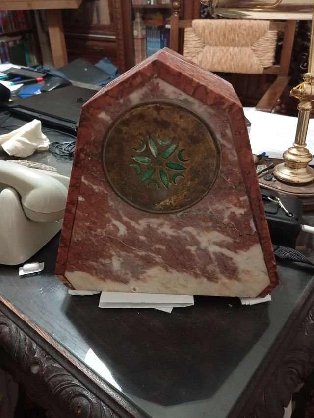 Reloj Art Decó mármol