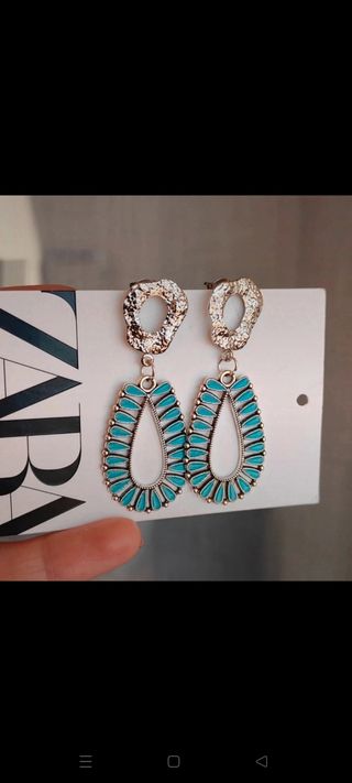 Pendientes Zara turquesa