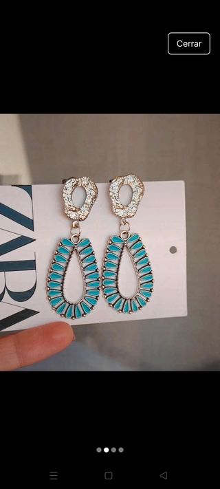 Pendientes Zara turquesa