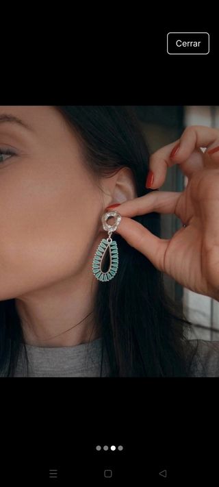 Pendientes Zara turquesa