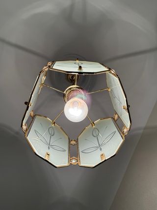 2 Lámparas antiguas de madera