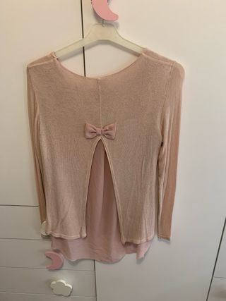 Jersey rosa palo con lazo