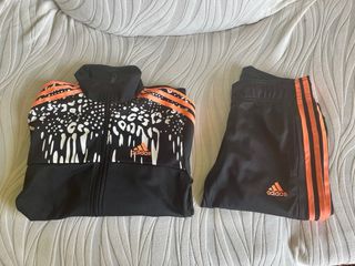 Conjunto Deportivo Adidas - Talla XS Negro/Rosa 