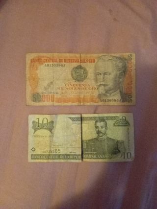 Billetes Perú & Rep. Dominicana