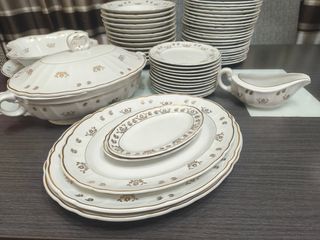 Vajilla porcelana dorada Segovia