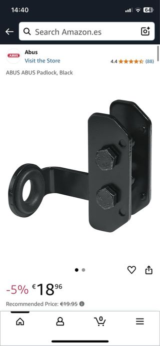 Candado Disco Abus Granit 39 Victory mas soporte