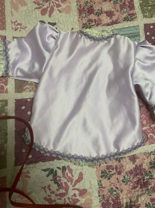 Traje fiesta niña rosa-plata con 2 corpiños