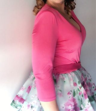 Vestido Coosy estampado - aguamarina y rosa