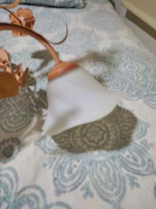 Lampara techo forja dorada