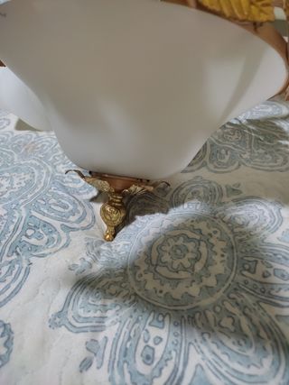 Lampara techo forja dorada