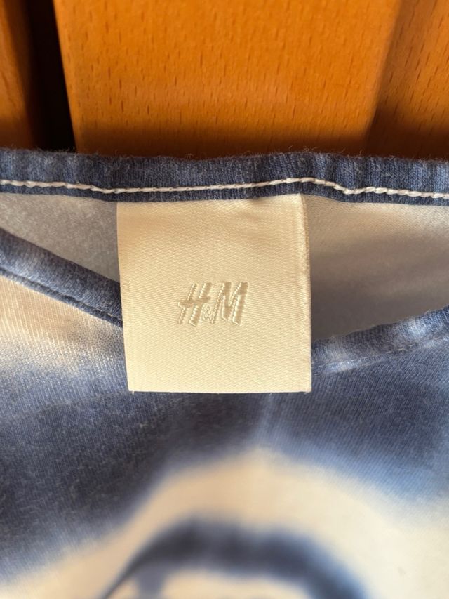 Body tie dye HM azul-blanco