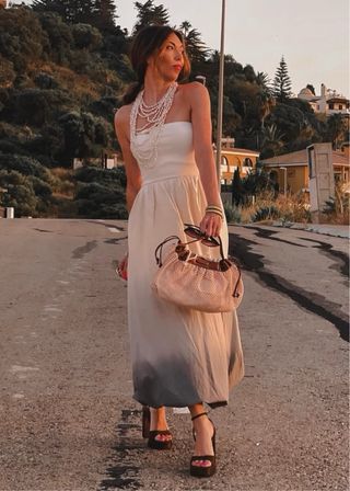 Vestido abullonado tie-dye