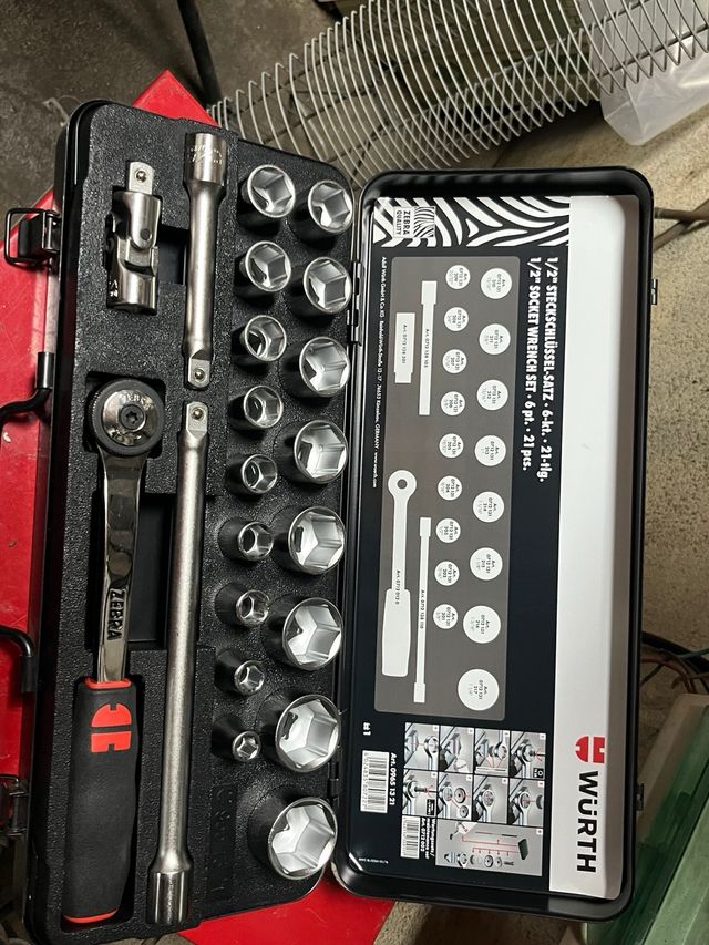 Juego carraca Würth 1/2 17 piezas