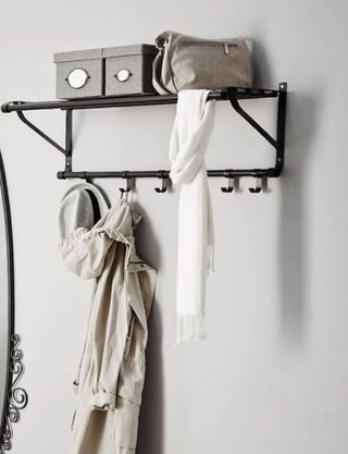 Perchero de Pared Metálico - Negro