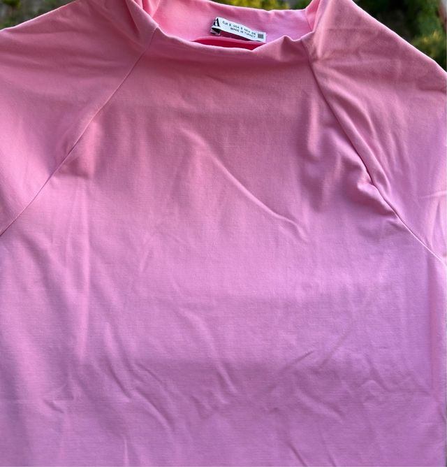 Camiseta rosa manga corta