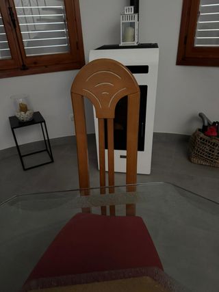 Mesa comedor + 6 sillas madera