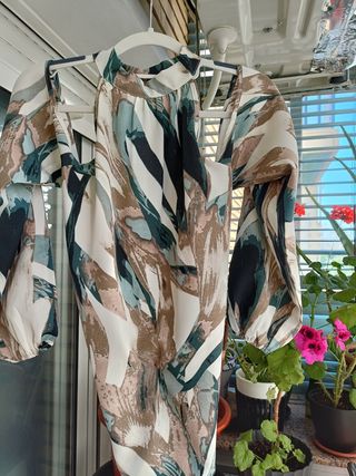 Blusa hombros descubiertos - Multicolor