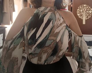 Blusa hombros descubiertos - Multicolor