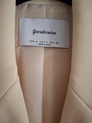 Chaleco blazer beige Stradivarius