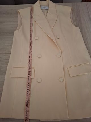 Chaleco blazer beige Stradivarius
