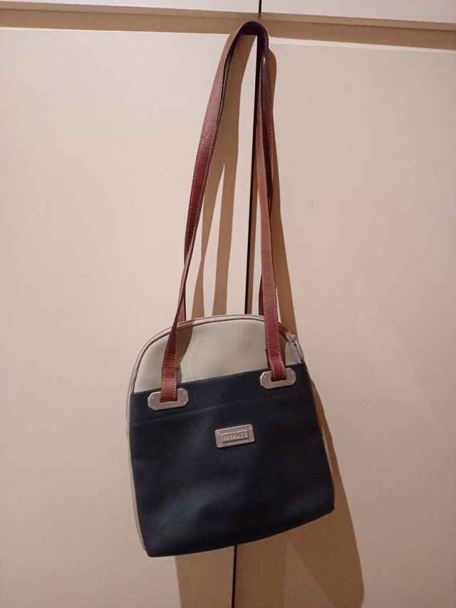 Bolso Rochalis azul marino y beige