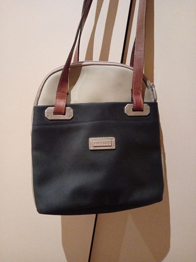 Bolso Rochalis azul marino y beige