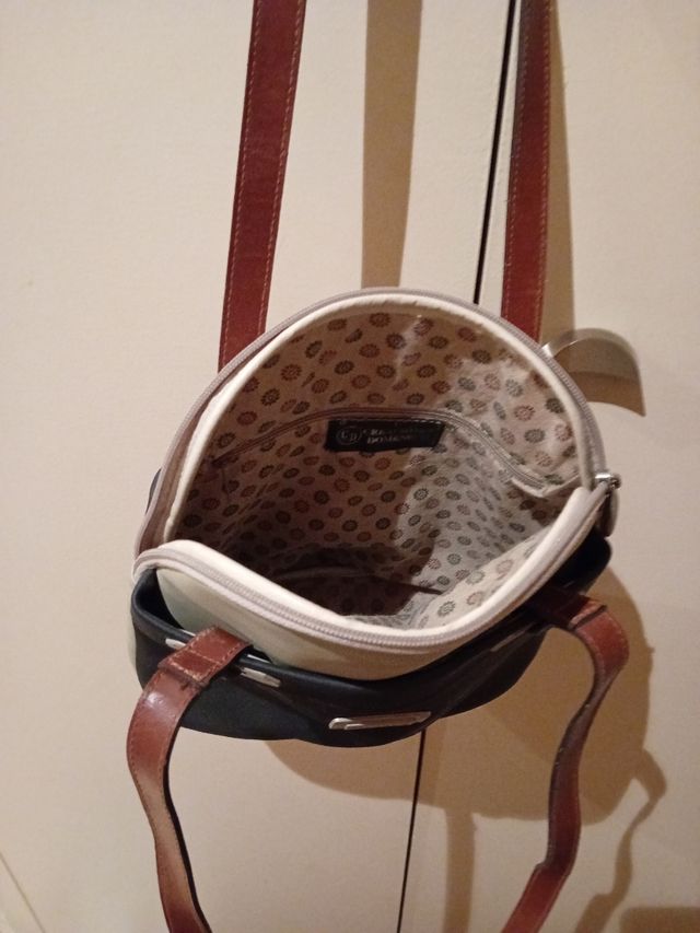 Bolso Rochalis azul marino y beige