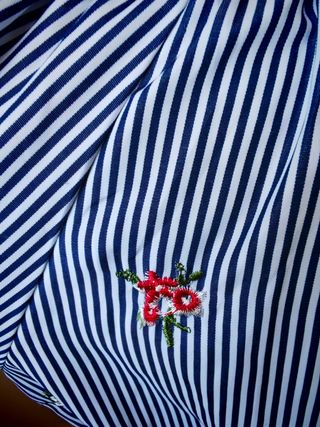 Vestido rayas azul blanco de verano.