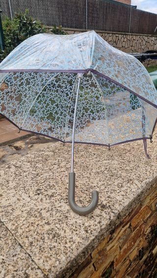 Paraguas Tous transparente azul