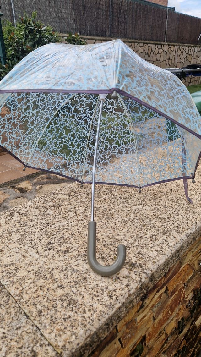 Paraguas Tous transparente azul