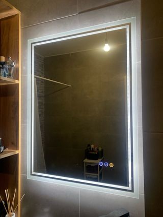 Muebles baño antracita&madera