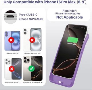 NUEVO!, Funda batería iPhone 16 Pro Max 8600mAh