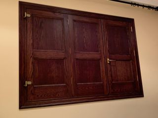 Contraventanas de madera. Interior