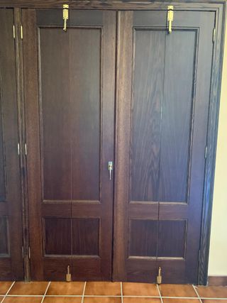 Contraventanas de madera. Interior