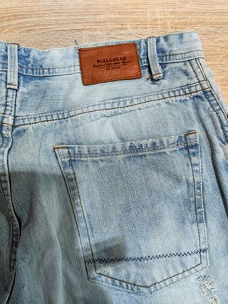 Bermuda vaquera azul hombre