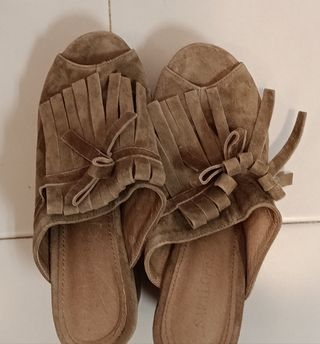 Ciabatte Sara Lopez N 37 verde militare