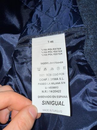 Abrigo Azul Talla 46