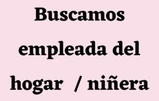 busco niñera